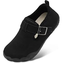 BARERUN Wide Barefoot House Moccasin Slippers for Women Men Arch Support