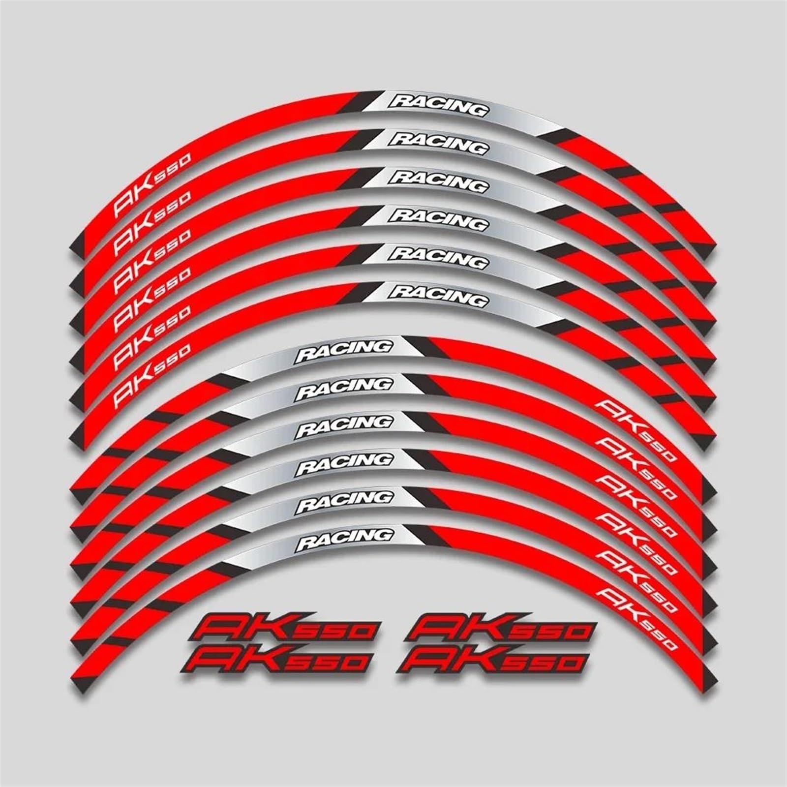 Stickers Motorcycle Accessories Wheel Stickers Reflective Rim Motorbike Waterproof Decals for KYMCO AK550 AK 550(Style 14)