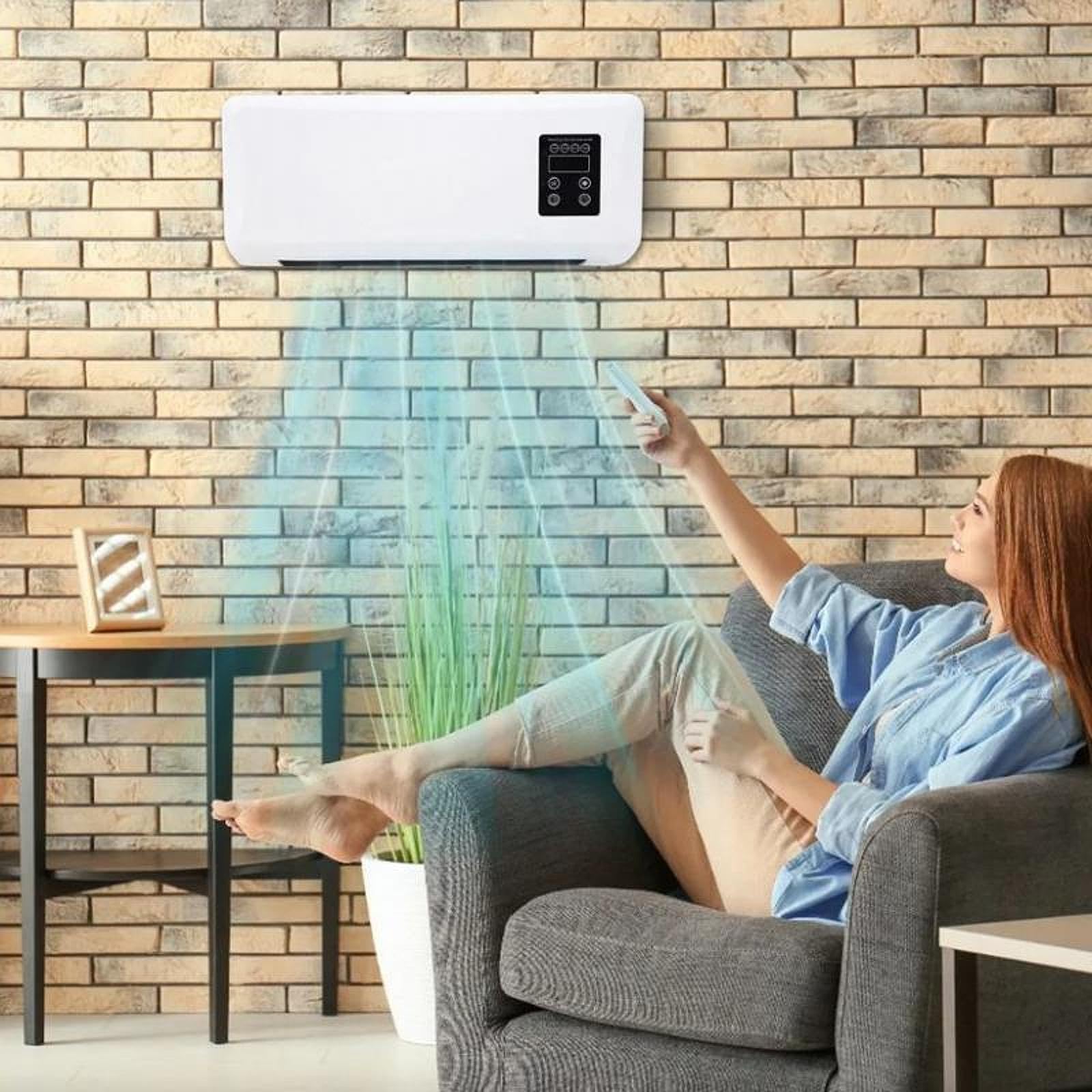 KESOTO Condizionatore Portatile, Sistema di Climatizzazione Reversibile, con Timer Intelligente da 8 Ore, con Funzione di Vento Naturale, Condizionatori da Parete per Uso Domestico e Ufficio