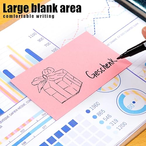 Miniatura 2 de Koogel 300 tarjetas de índice en blanco, tarjetas de índice de 3 x 5 pulgadas, tarjetas de notas sin reglas, tarjetas de estudio, 8 colores neón