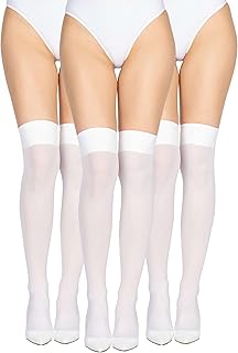 Multipack - Calcetines de microfibra opacos para mujer, hasta la rodilla, hasta el muslo, calcetines cálidos para niña, cosplay, 60 den, 3 pares