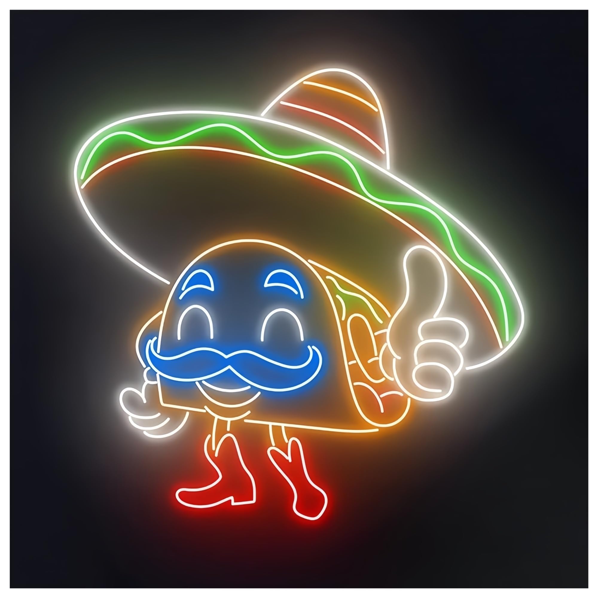 SHOUXI Sign Lamp Commercial Decor Neon Signs Tacos Neon Lights Suitable for Shop Window, Restaurant Decor Night Lamp(90CM)