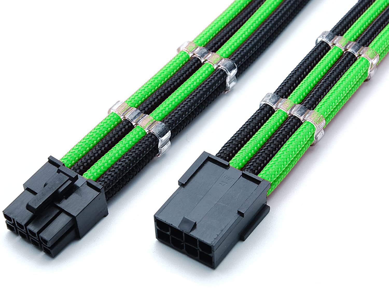 8 Pin PCIE GPU Sleeved Extension Cable 30cm + 2 Cable Combs - Shakmods (Full White) — view 32
