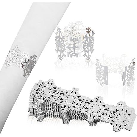 Whaline Snowflake Napkin Rings