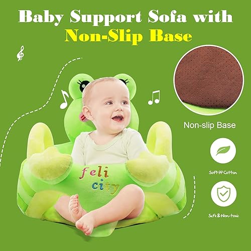 Miniatura 4 de vocheer Sit Me Up - Asiento de suelo para silla de bebé para sentarse, asiento de apoyo, sofá de felpa con forma de animal para aprender a sentarse