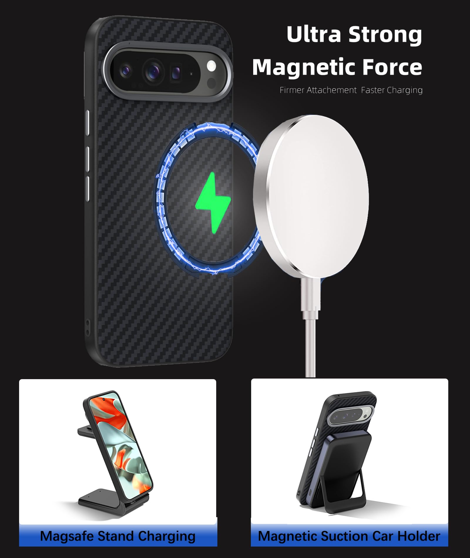 Amazon.co.jp: FLURIKA マグネットカーボンファイバー Google Pixel 9