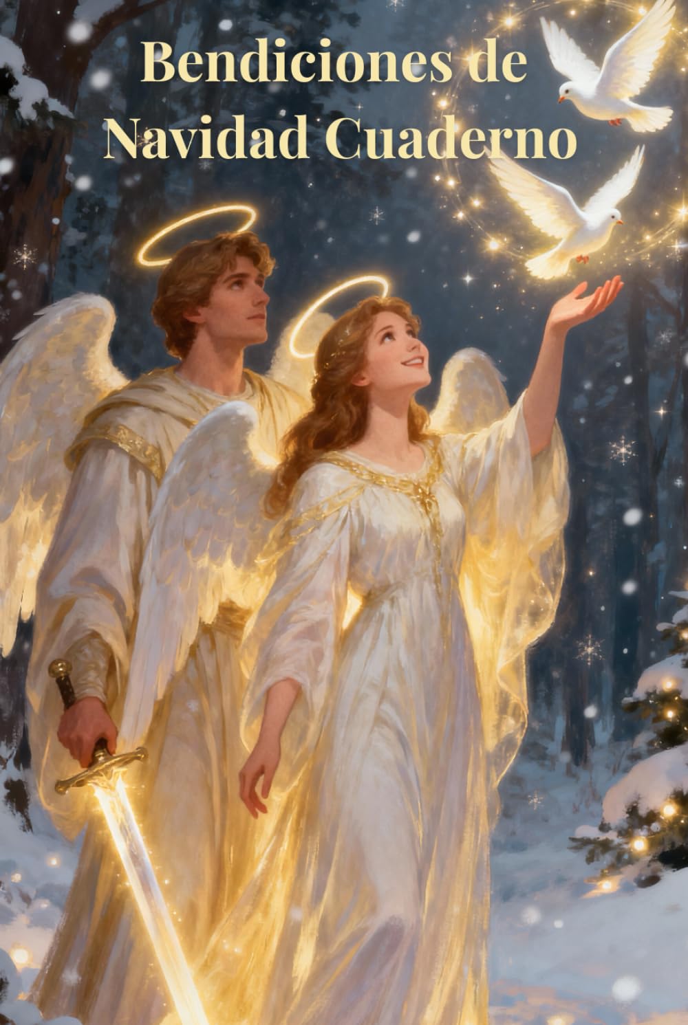 Bendiciones de Navidad Cuaderno: Un diario navideño con 20 bendiciones de Arcángeles para guía, paz e inspiración para el Año Nuevo