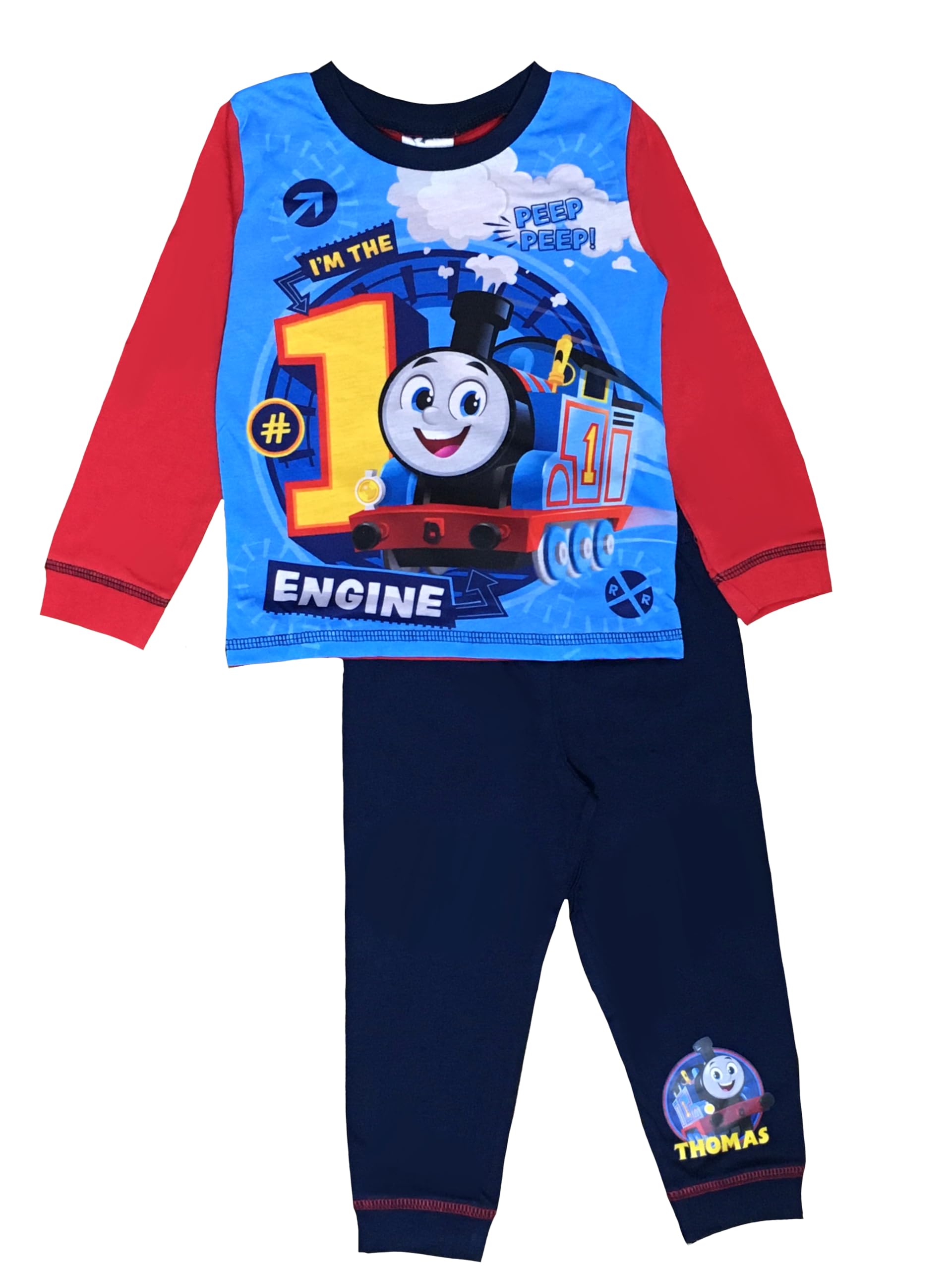 THOMAS & FRIENDS, Boys Thomas The Tank Engine Pyjamas, Red/Blue, Age 3-4 Years