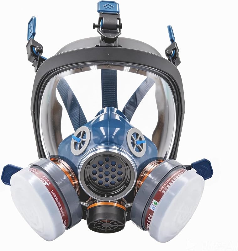 Full Face Respirator Mask,Gas Mask Protect Against Harmful Gas,Dust,Chemicals, Safety Mask with Active Carbon Filter