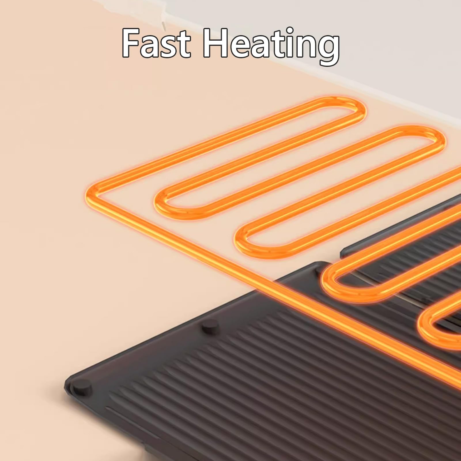 Calienta Platos de Mesa Electrico, Bandeja Calefactora Eléctrica, Función de Sincronización, Fácil de Limpiar, Calentando Rápidamente, para Familia, Fiestas(S)