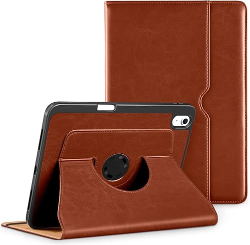DTTO Funda giratoria para iPad de 10.9 pulgadas de 10.9 pulgadas 2022, rotación de 360 grados, de piel de alta calidad, con soporte para lápices,