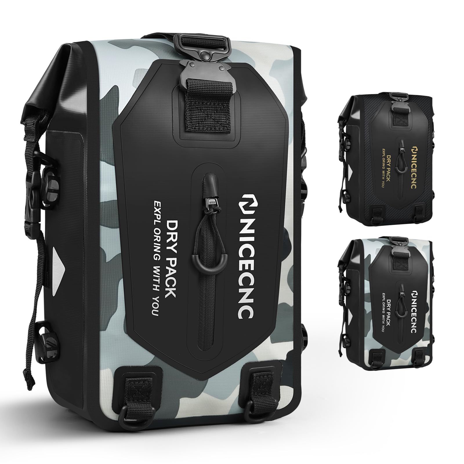 Bolsa impermeable para motocicleta universal de 7 L con cuatro posiciones de instalación 8