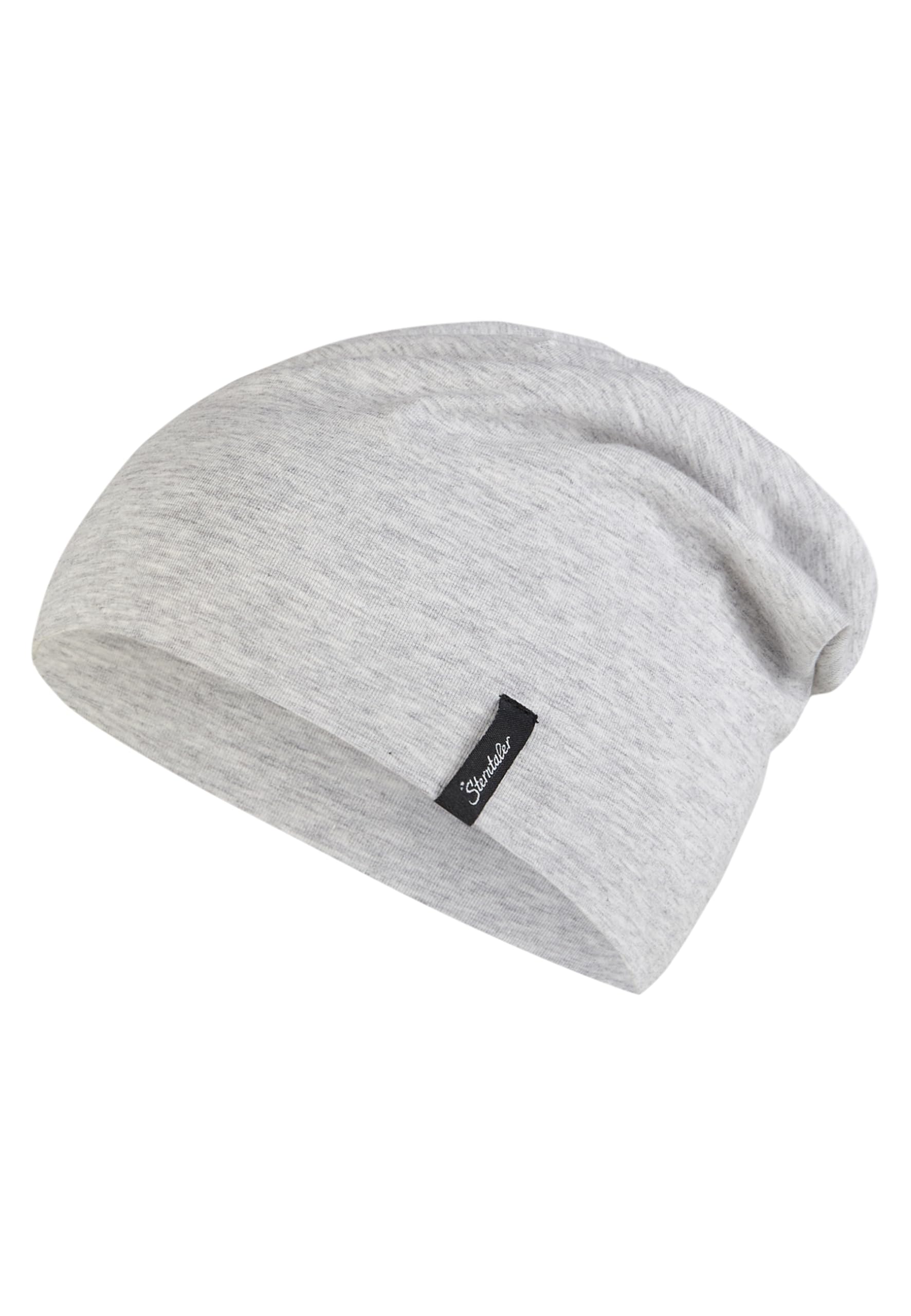 Sterntaler OCS Beanie Melange – Unisex Baby Mütze aus Melange-Singlejersey (Bio) – weiche Kopfbedeckung mit zwei Tragevarianten – lässige Übergangsmütze für Babys & Kinder – grau melange, Gr. 53