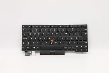 Replacement Swedish Finnish Non-Backlit Keyboard for Lenovo Thinkpad X280 X390 X395
