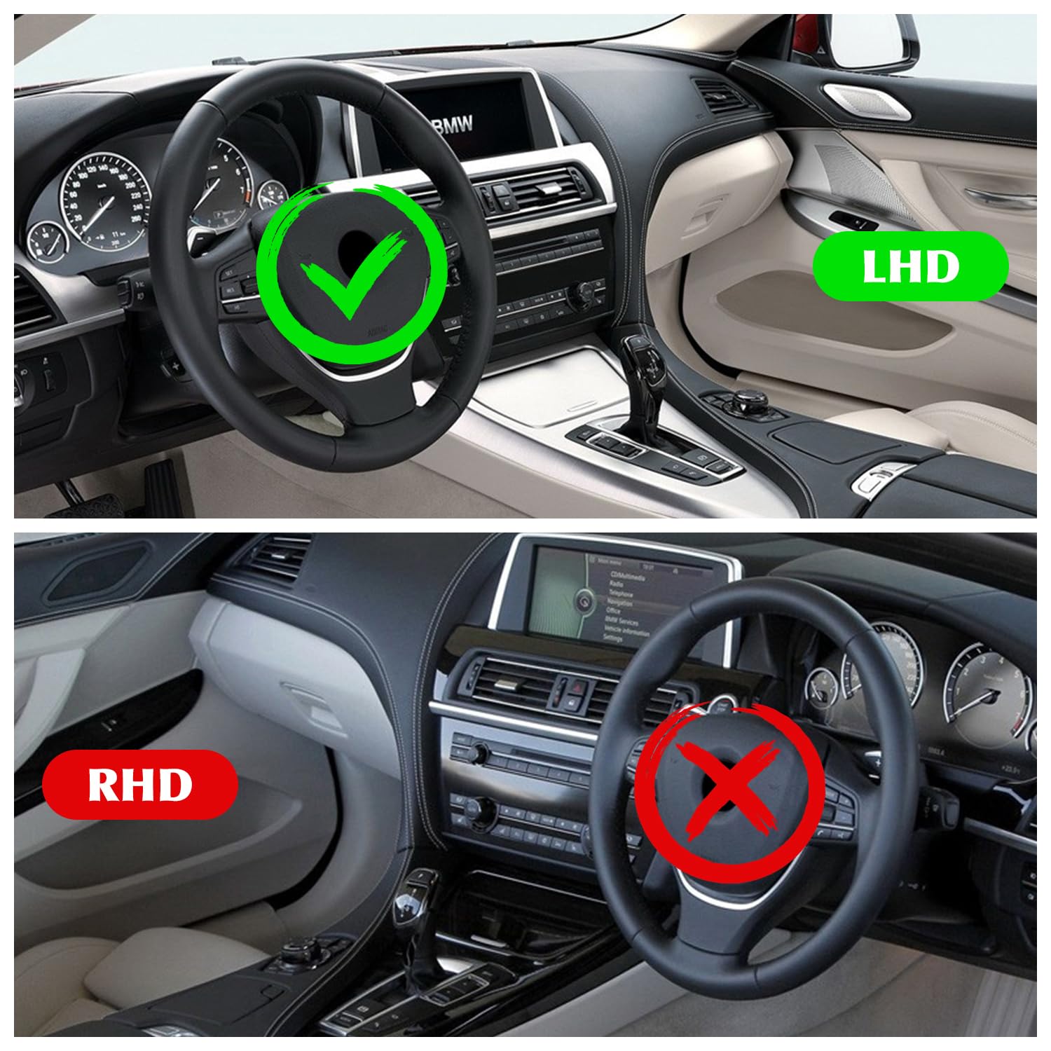 Coperchio Dello Specchio Laterale, Ricambio per Specchietto Retrovisore Compatibile con G20 G21 G28 G22 G23 G30 G38 G11 G12 G15 G16 Solo per Auto con Timone Sinistro, Nero Lucido, 2 Pezzi