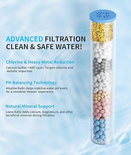 Miniatura 3 de Cabezal de ducha filtrado con mano, cabezal de ducha de alta presión de 10 modos de pulverización con filtros, cabezal de filtro de ducha para agua