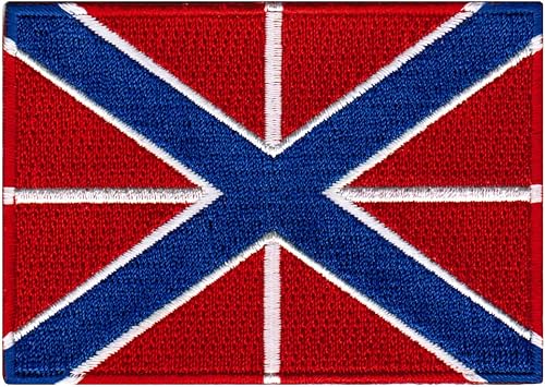 Russian Navy Jack Patch Russia Military Flag Embroidered Iron-On Emblem