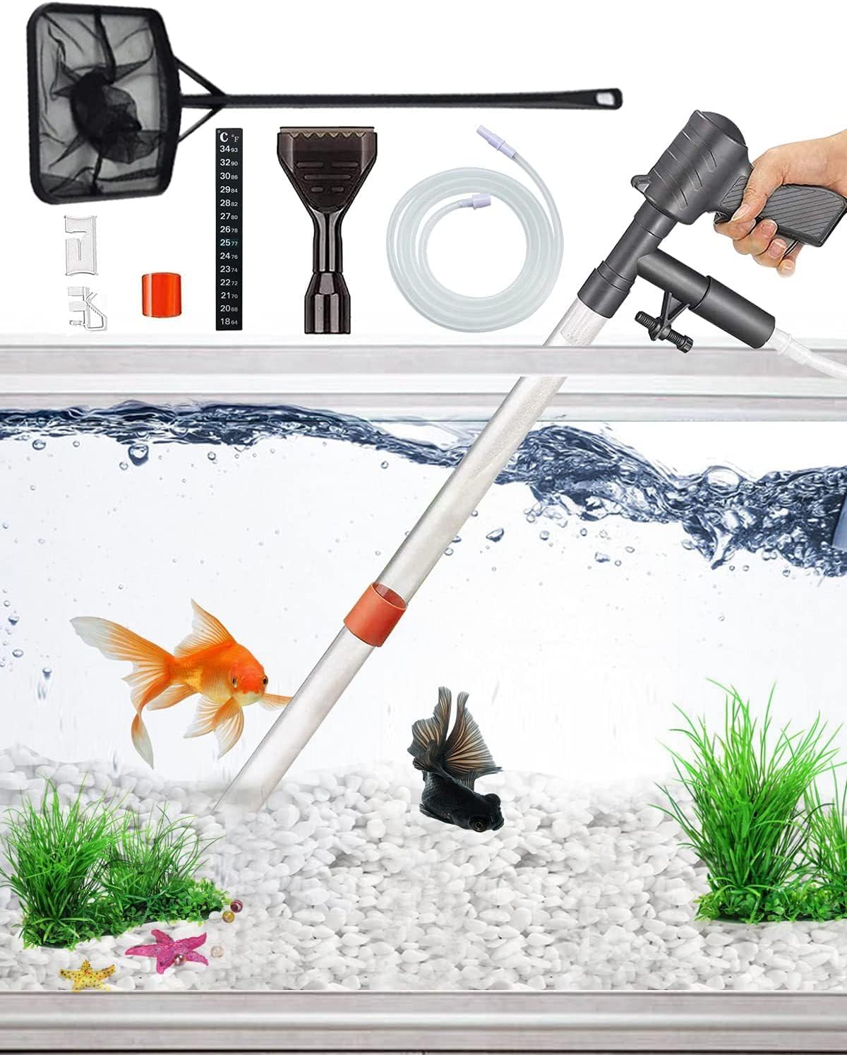 Fish Tank Aquarium Gravel Cleaner Fish Tank Siphon Vacuum Cleaner Aquarium Water Changer Quick Water Changer Fish Tank Sand Vacuum Cleaner Kit