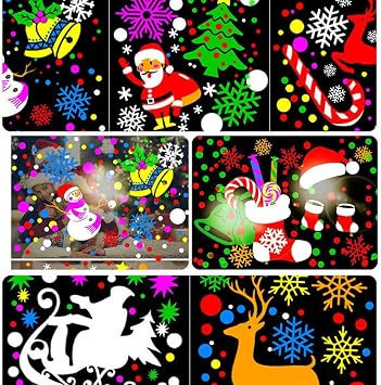 Christmas Projector Lights Outdoor/Indoor,Christmas Window Projector,Waterproof Led Holiday Projector Decorative Lighting for Christmas Party Decorations (Colorful)