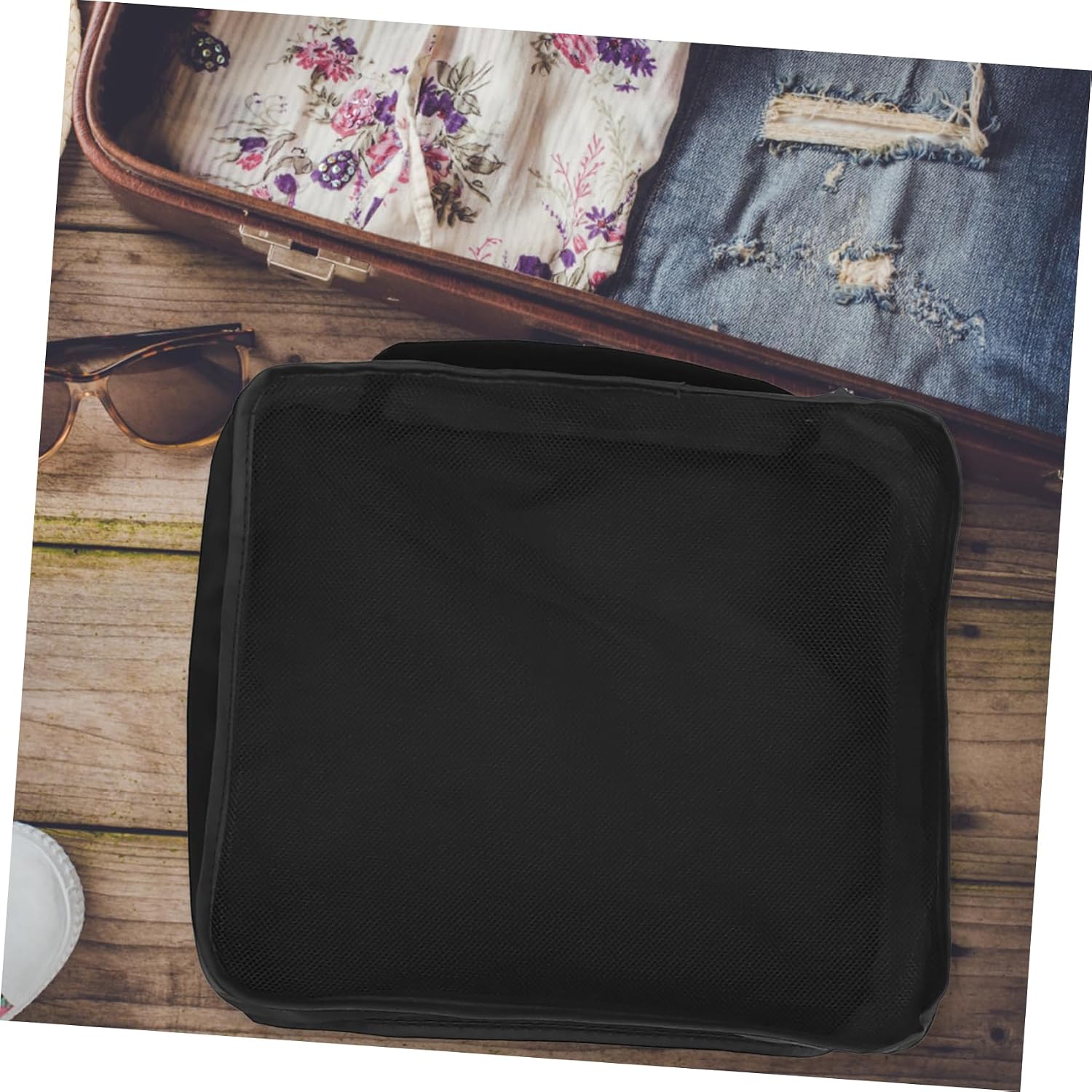 Black Oxford Fabric Clothes Storage Bag Set with Window, 6 Pieces image 5