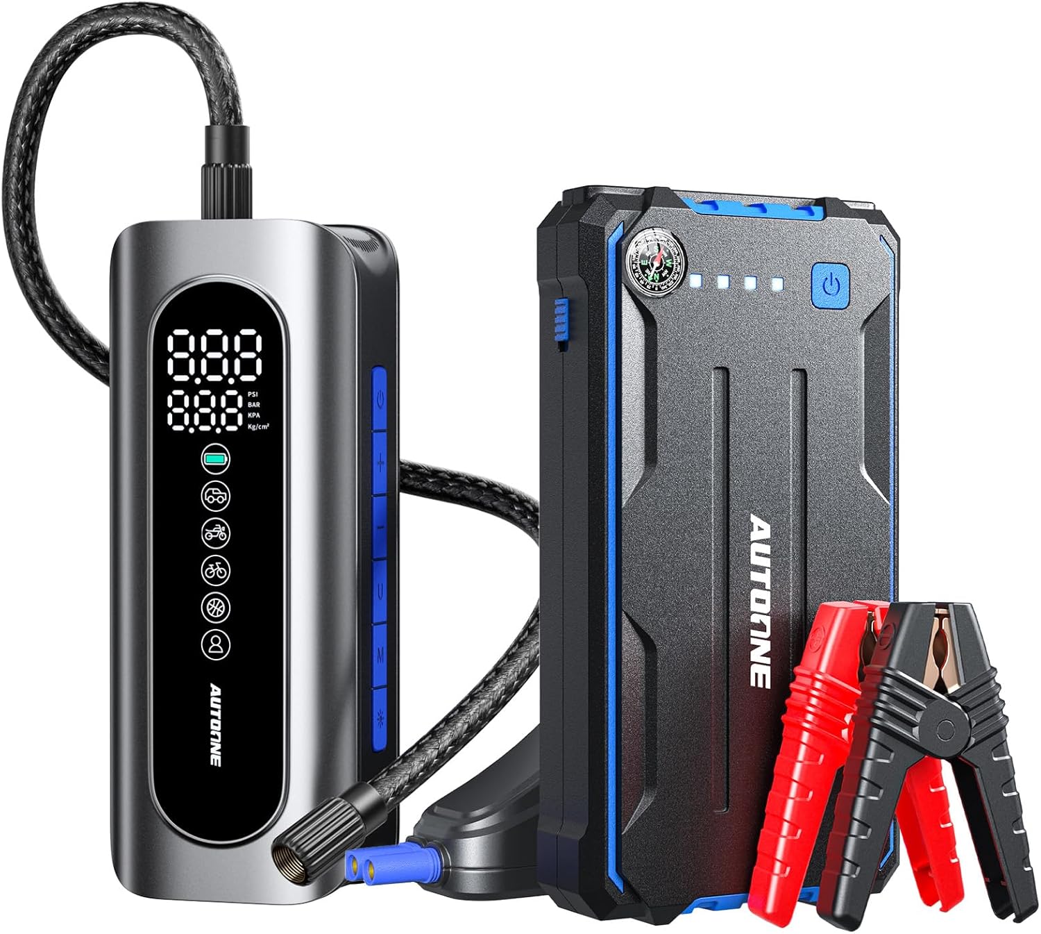 AUTOONE 3500A Car Jump Starter & Upgraded Tire Inflator Portable Air Compressor