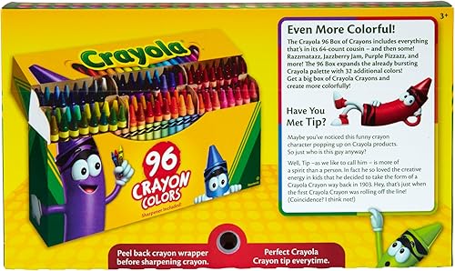 Miniatura 2 de Crayola Crayones de color clásico en paquete abatible con sacapuntas 96 colores regalo para niños