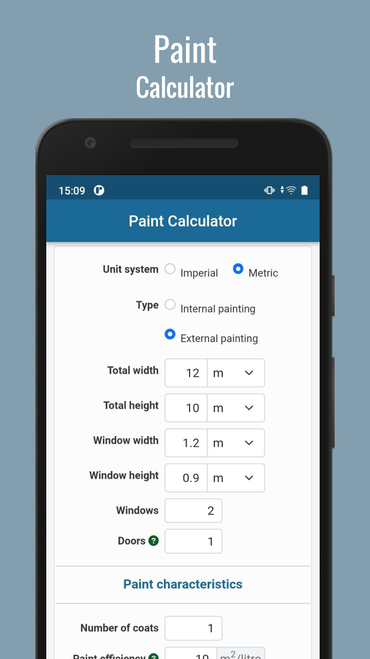 Paint Calculator - App on Amazon Appstore