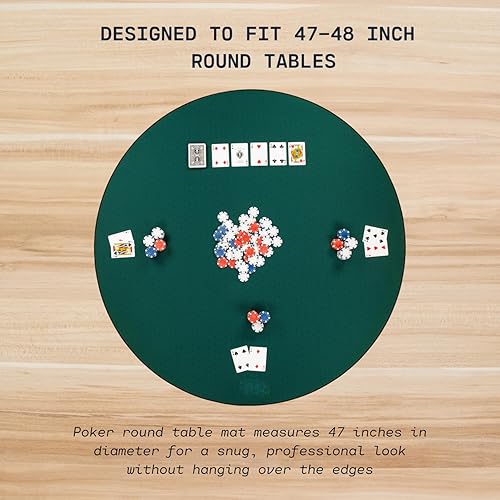 Miniatura 95 de Tapete de juego de mesa de 42 x 66 pulgadas, tapete Mahjong para mesa con bolsa de transporte, tapete de juego de neopreno antideslizante, cubierta