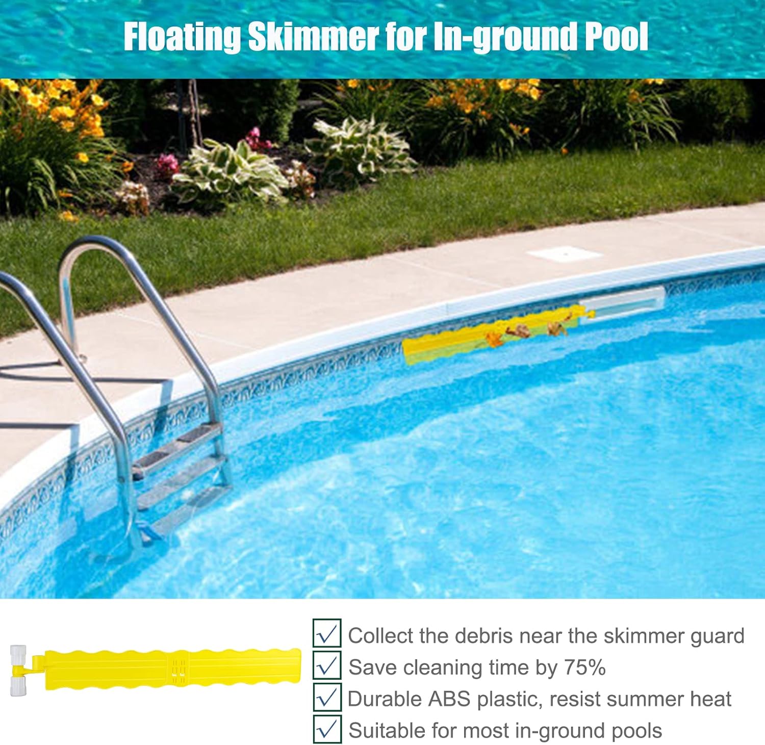 Yellow ABS Plastic Pool Skimmer Arm Attachment
