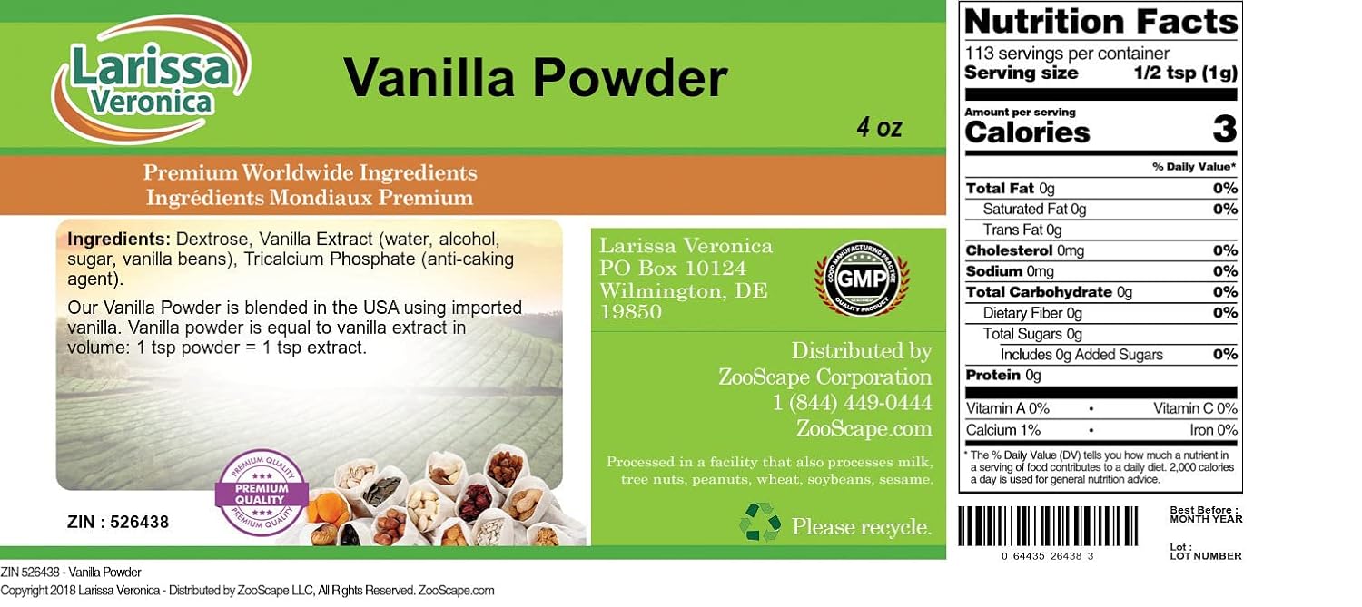 Vanilla Powder (4 oz, ZIN: 526438)