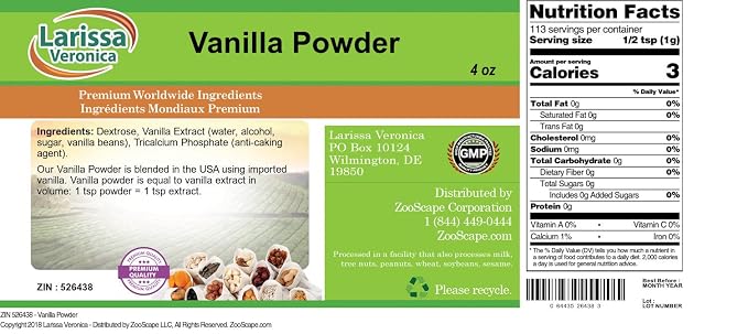 Polvo de Vainilla 4 oz miniatura 2