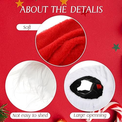 Miniatura 5 de Juego de 2 fundas para casco de motocicleta de Papá Noel de Navidad y guantes rojos de Papá Noel, cubierta de casco de Navidad, accesorios de