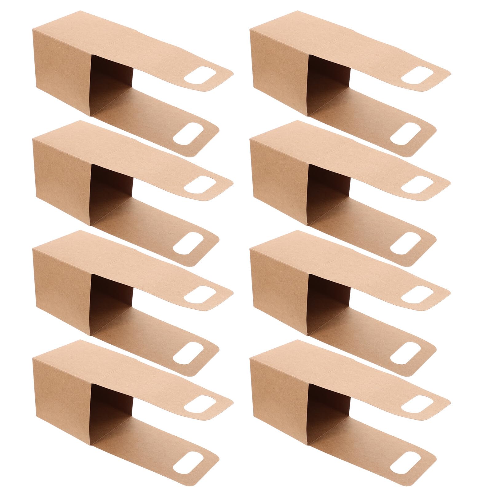 Ciieeo 30pièces Porte-gobelets Portables Carton Ondulé Avec Poignée Pour Boissons à Emporter Comme Café Ou Thé Lait
