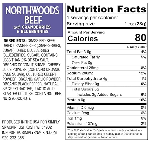 Miniatura 4 de Simply Snackin' - Bocadillos de carne de res alimentada con pasto seco, altos en proteínas, bajos en calorías, bajos en azúcar, bajos en