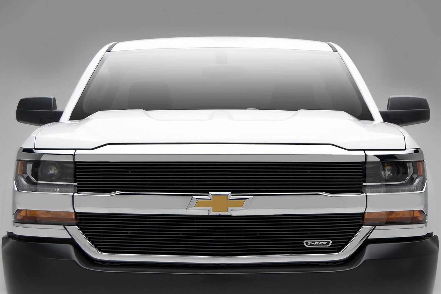 2016-2018 Silverado 1500 Laser Billet Grille, Black, 2 Pc, Overlay - PN #6211271