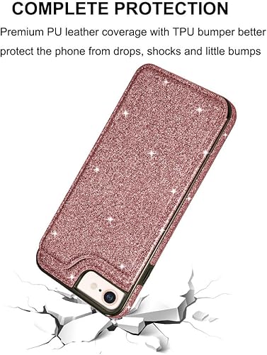 Miniatura 6 de Funda de piel tipo cartera para iPhone con (dos cierres magnéticos), (ranuras para tarjetas) función atril