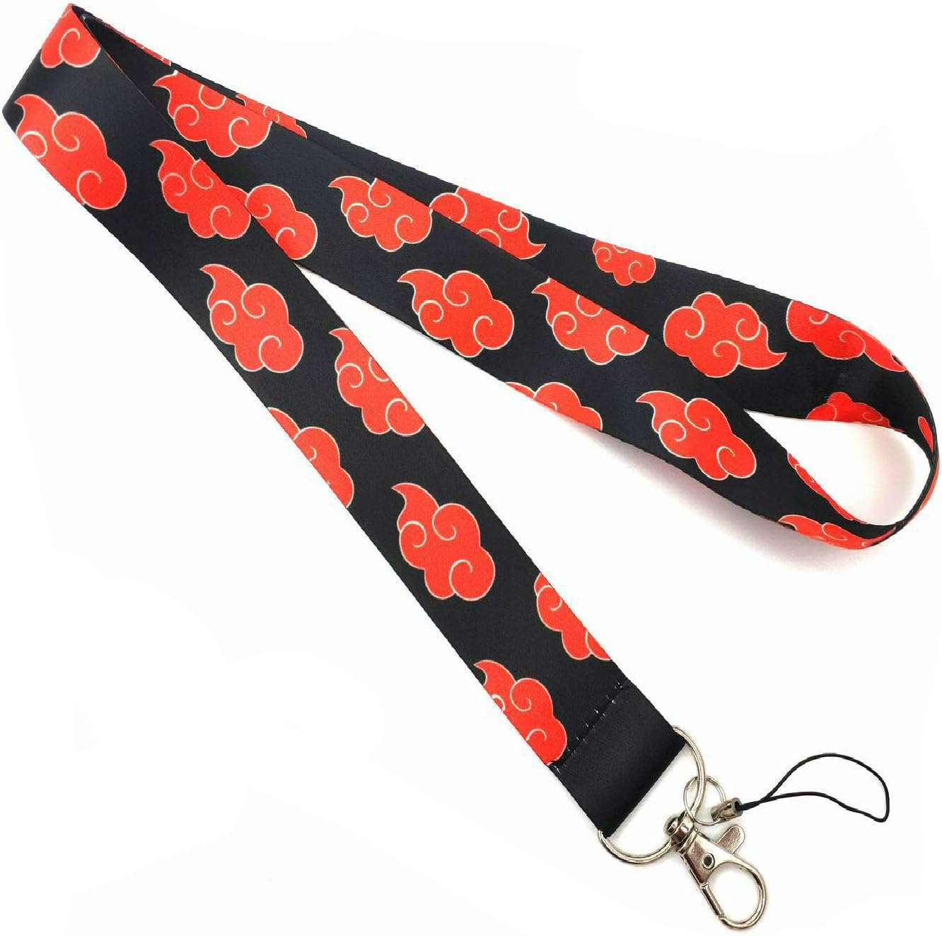 HappyBus Akatsuki Lanyard Keychain Holder Naruto Lanyard for Keys Cell Phone ID Badges