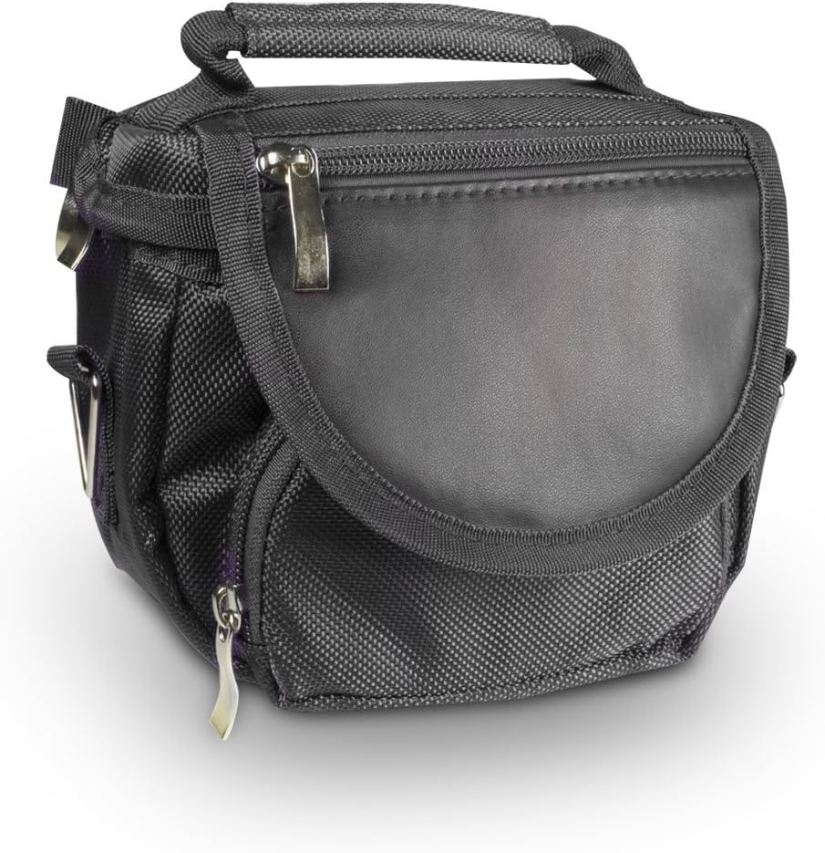 Orzly SNES Mini Travel Bag for Super Nintendo Mini Classic Edition (New 2017 Model Mini Version of Super NES) - Fits Console + Cable + 2 Controllers - Includes Shoulder Strap + Carry Handle - Black : Video Games