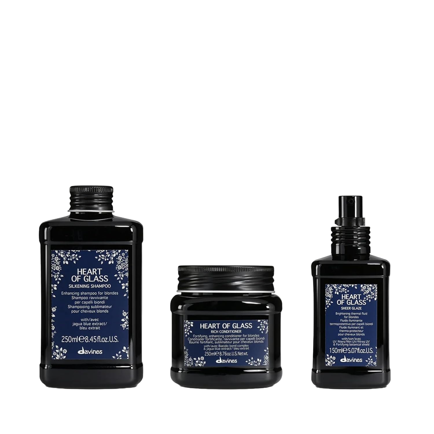 Davines Heart of Glass Silkening Shampoo for Blonde Care, Nourishing Protection for Natural Or Cosmetically Treated Hair