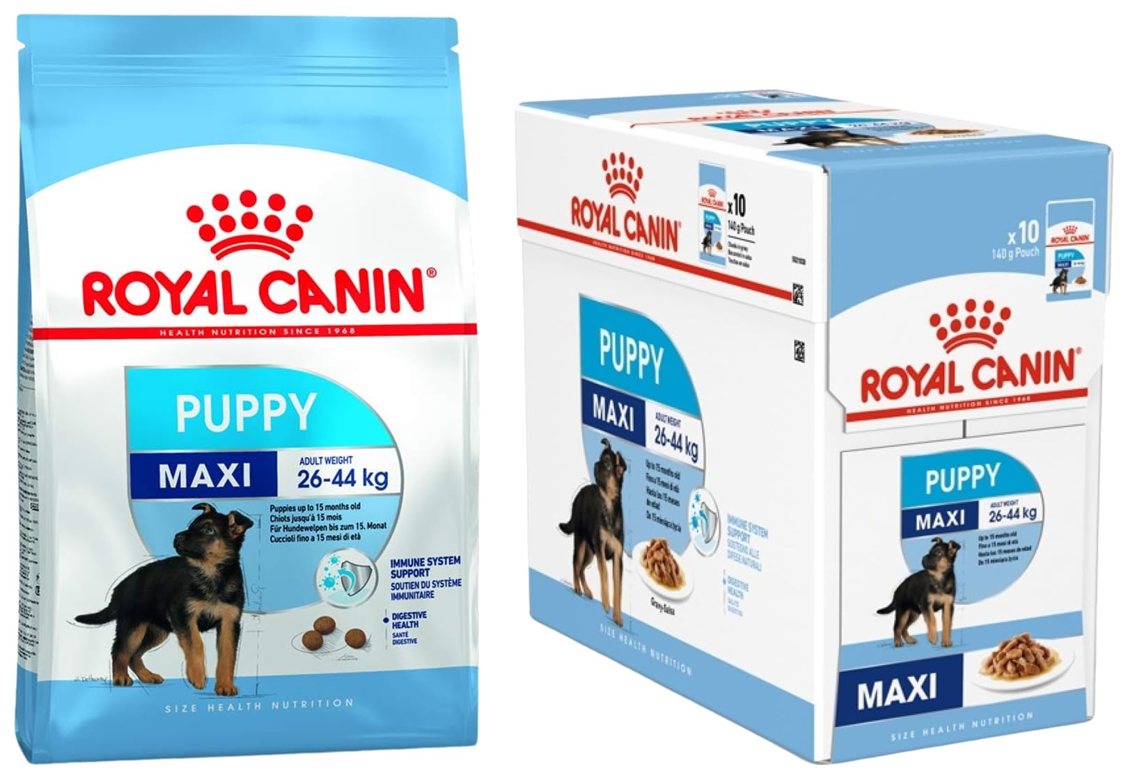 Royal Canin Maxi Puppy 10 kg Dry Dog Food, Chicken&Royal Canin Maxi Puppy Wet Gravy Pouch,14(Packof10) with (B0BP54PM47) Amazon Price History, Amazon Price Tracker