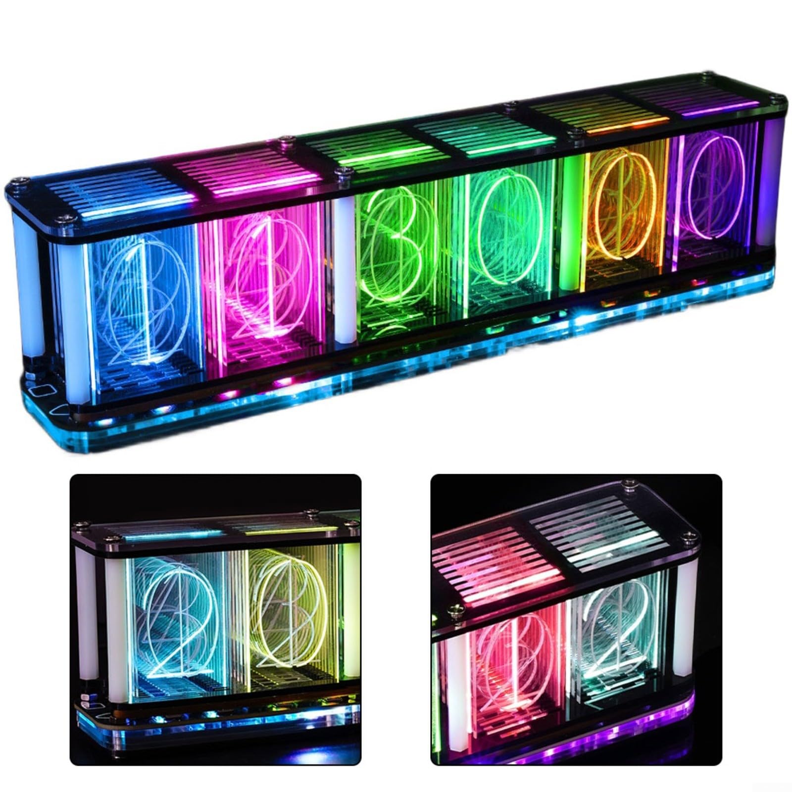 DIY Retro Nixie Röhrenuhr Bausatz Mit RGB LED Und Musik Anzeige, Hochpräziser 3231 Chip, 38 Farben, 14 Anzeigeoptionen, Desktop Uhr 5V