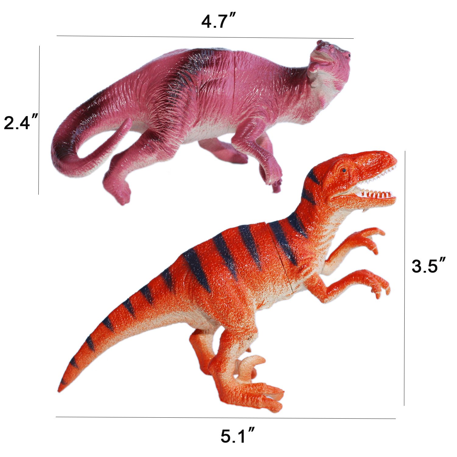 Amazon.co.jp: 7インチ アソート恐竜動物フィギュア ホイッスル付き 6