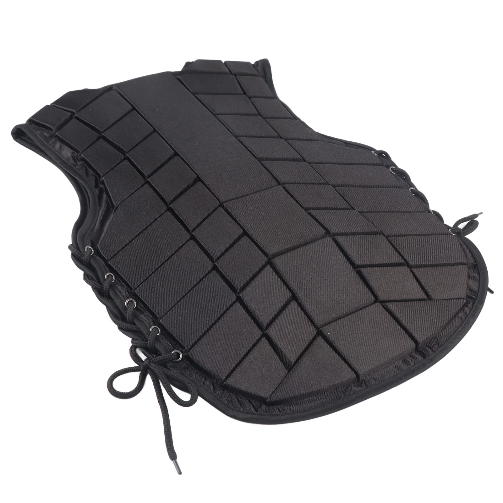 Chaleco Ecuestre para Adultos Cómodo Chaleco Protector para Montar a Caballo Equipo de Seguridad Deportes Ecuestres Nylon Negro Talla única