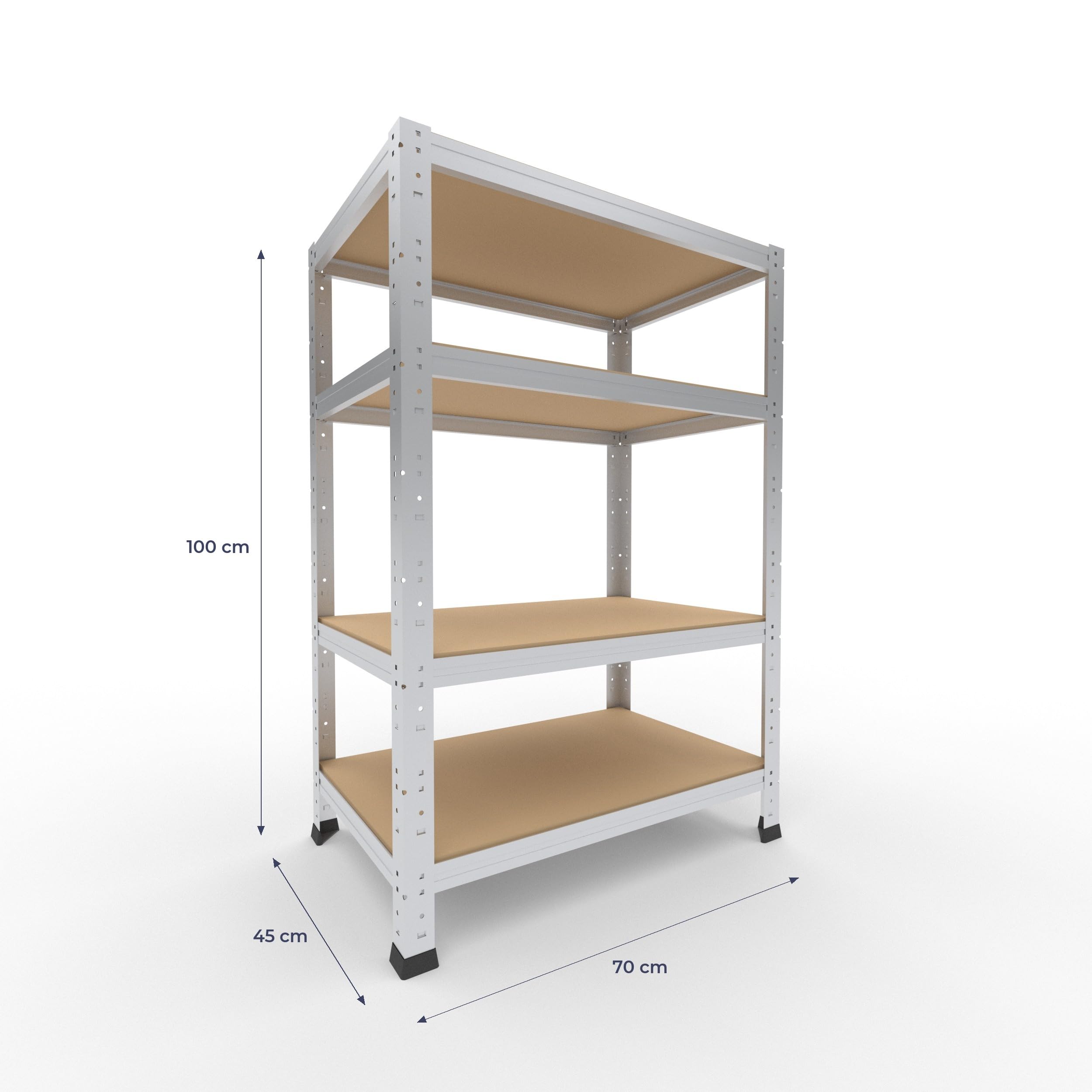 shelfplaza Home 100x70x45cm Estantería Pesada galvanizada: 4x175kg | Estanterías almacenaje · Estanterías metálicas · Estantería cocina · Estantería metálica · Estanterías almacenaje garaje
