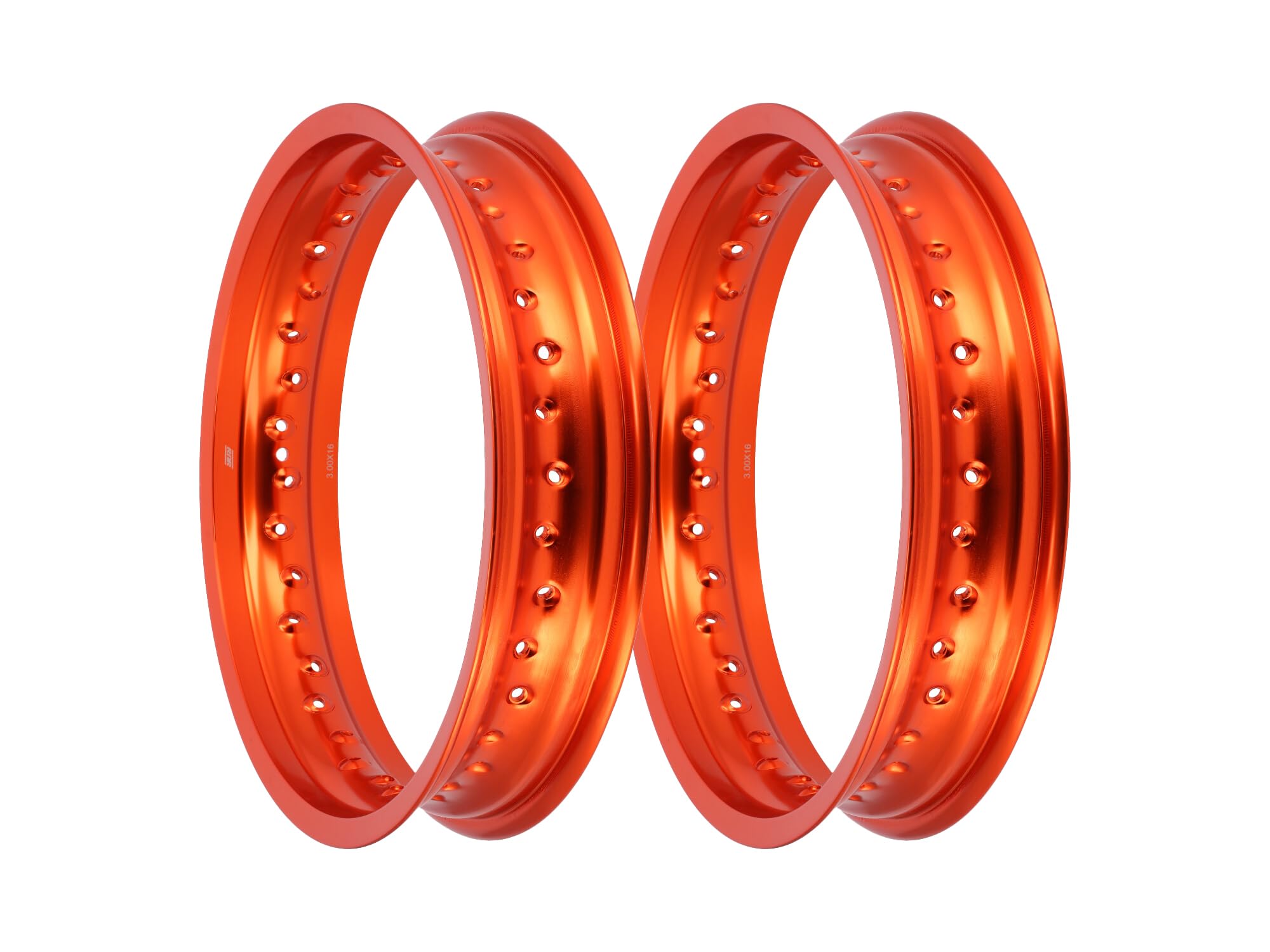 Juego: 2 llantas de aluminio de 3,00 x 16 pulgadas, anodizado en naranja