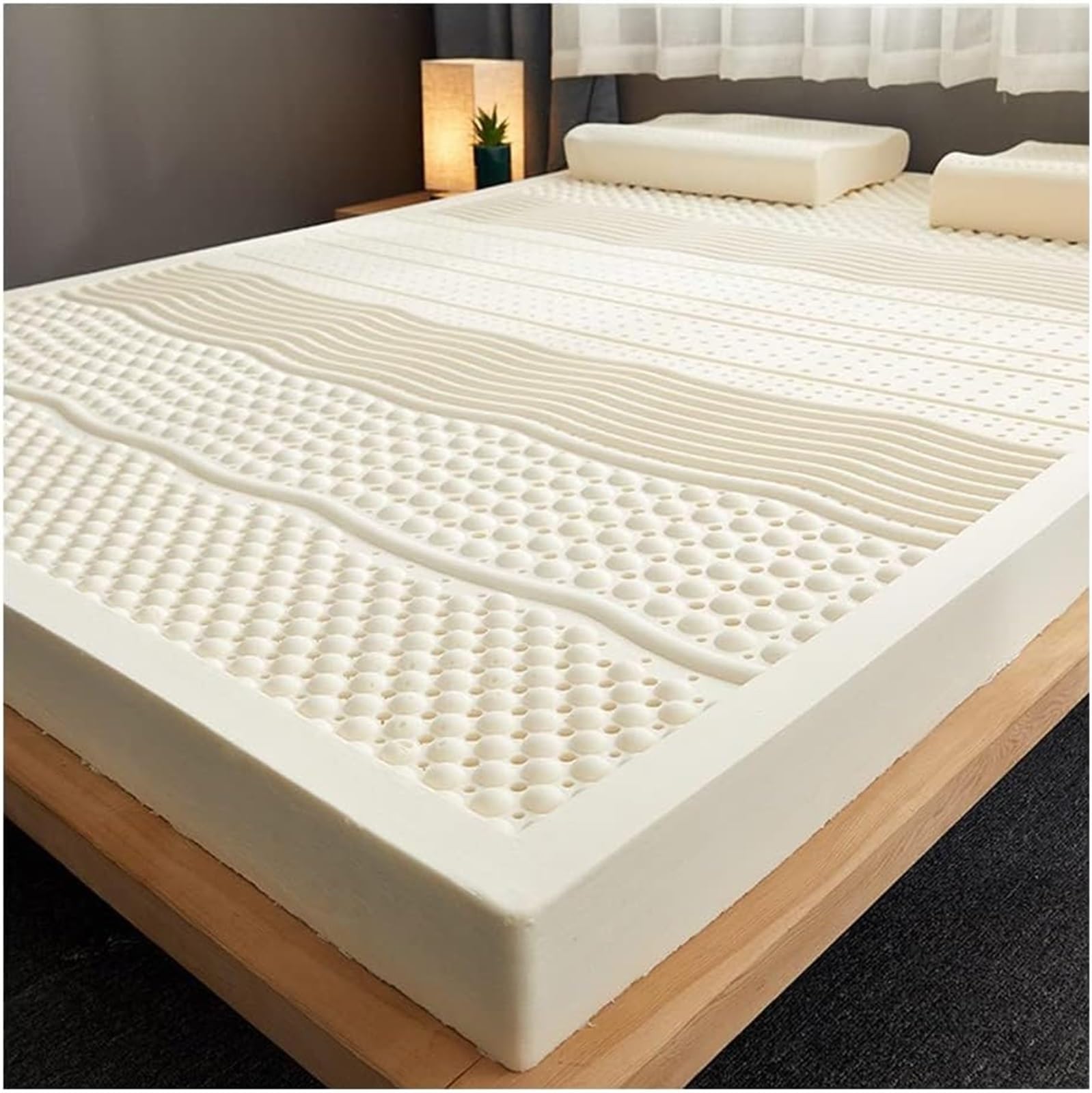 Natural Latex Topper Organic Latex Mattress Topper Medium Firmness - Latex Mattress Breathable and Comfortable Durable and Not