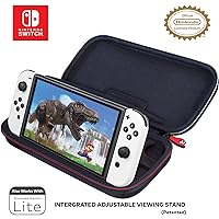 Vista 3 de Game Traveler Mario Odyssey Nintendo Switch Case - Switch OLED Case for Switch OLED Switch Switch Lite Adjustable Viewing Stand Bonus Game Case