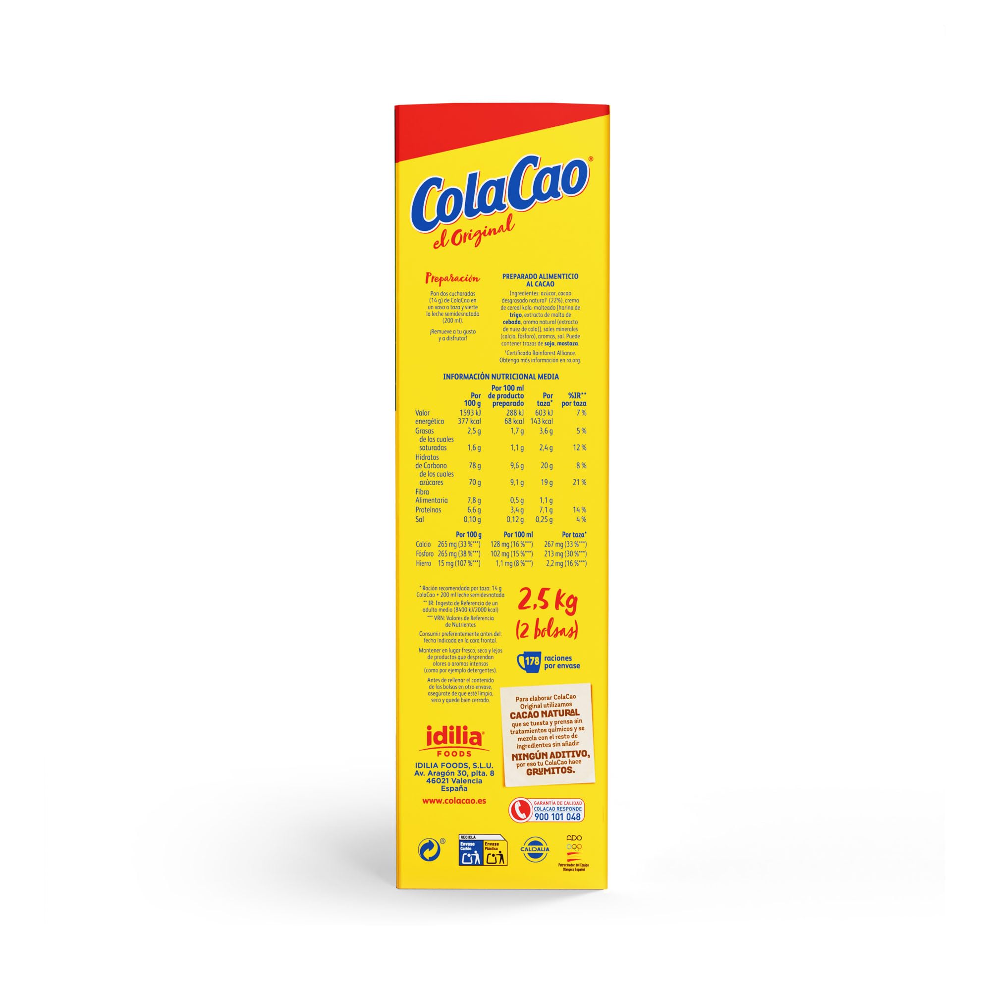 Queue Cao Originale avec Cacao Naturel, 2,5 Kg (Réveil avec Lumière)