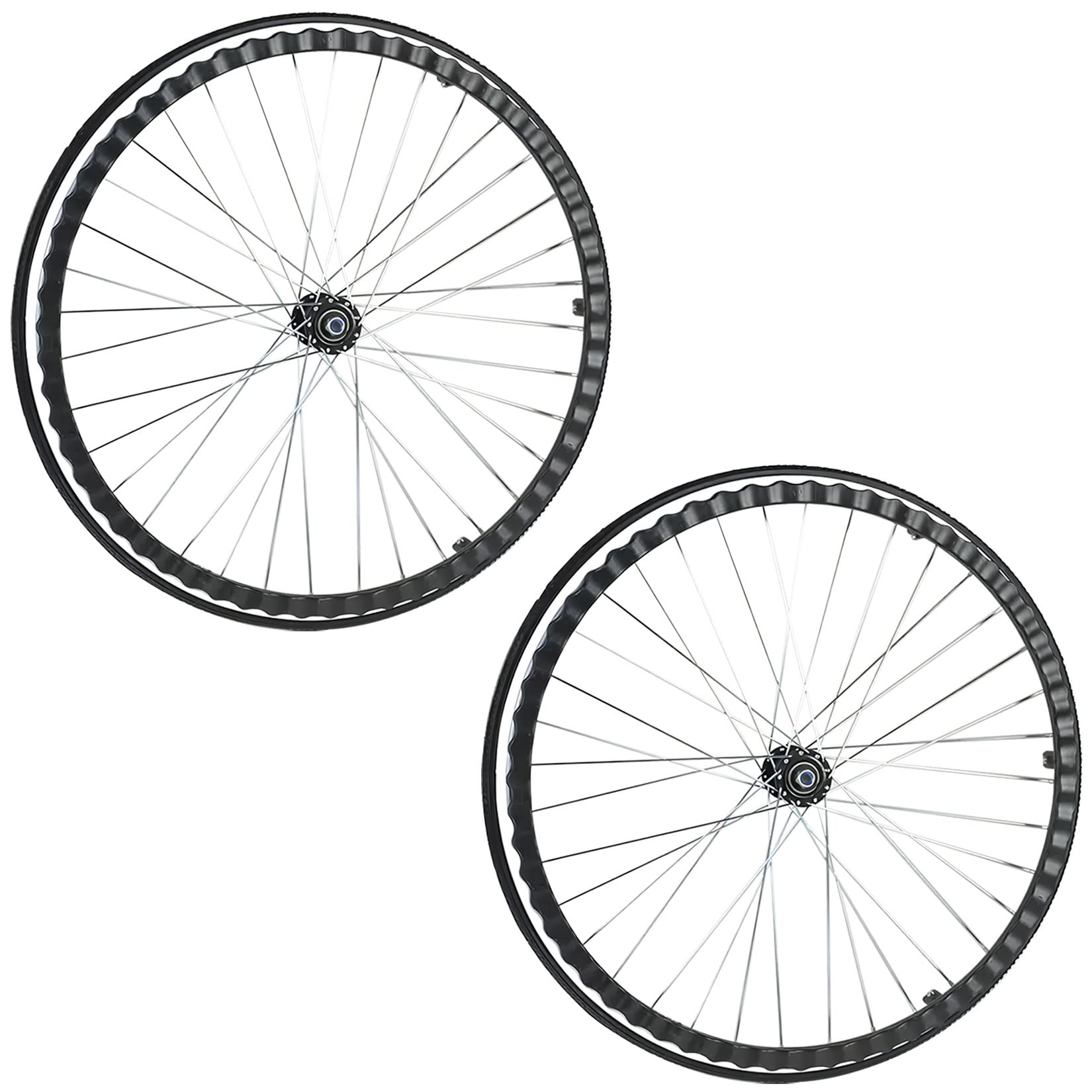 Rueda de Repuesto para Silla de Ruedas de 24 Pulgadas (2 Piezas), rodamientos Dobles, antipinchazos, para Personas con discapacidad, Capacidad de Carga de 100 kg.