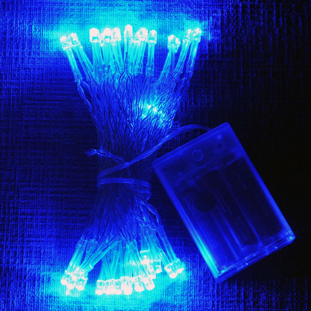 LightsGo Battery Powered Fairy Lights LED Fairy Lights 40LEDs 4M (Blue)